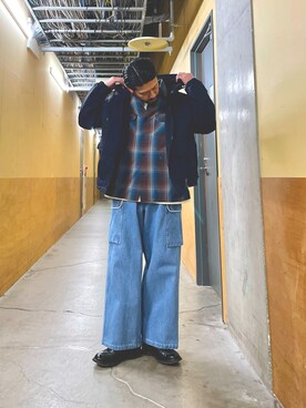 「ARMY TWILL（アーミーツイル）のアイテム（パンツ）」を使った、MURAYAMAさん（メンズ・172cm）の冬コーディネート