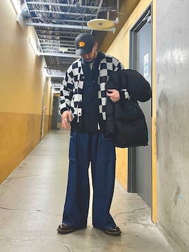 「ARMY TWILL（アーミーツイル）のアイテム（パンツ）」を使った、MURAYAMAさん（メンズ・172cm）の冬コーディネート