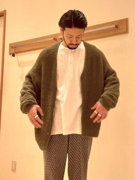 「ARMY TWILL（アーミーツイル）のアイテム（Tシャツ/カットソー）」を使った、MURAYAMAさん（メンズ・172cm）の冬コーディネート