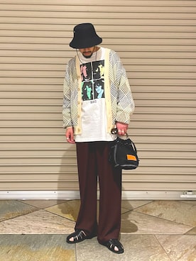 「Casselini（キャセリーニ）のアイテム（帽子）」を使った、MURAYAMAさん（メンズ・172cm）の春コーディネート