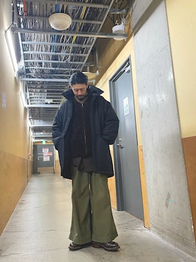 「unfil（アンフィル）のアイテム（ジャケット/アウター）」を使った、MURAYAMAさん（メンズ・172cm）の冬コーディネート