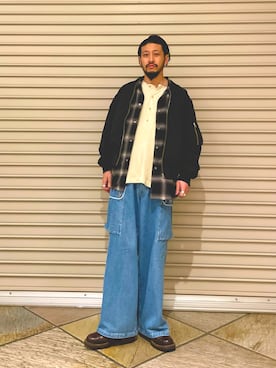 「ARMY TWILL（アーミーツイル）のアイテム（パンツ）」を使った、MURAYAMAさん（メンズ・172cm）の春コーディネート