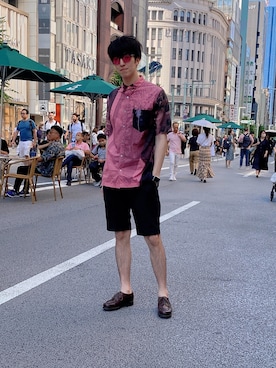 「Paul Smith（ポールスミス）のアイテム（スラックス）」を使った、taipippiさん（メンズ・175cm）の夏コーディネート