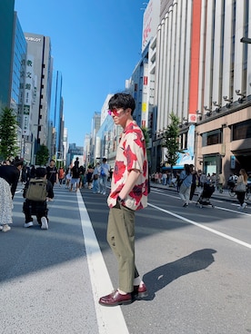 「Paul Smith（ポールスミス）のアイテム（スラックス）」を使った、taipippiさん（メンズ・175cm）の夏コーディネート