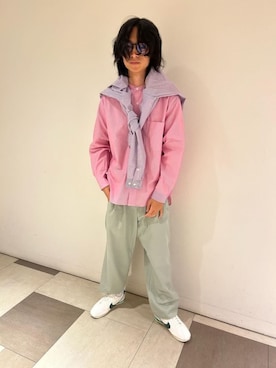 「ストライプシャツ」｜BRICK&SONS 天王寺ミオさん（メンズ・175cm・10代）の夏コーディネート