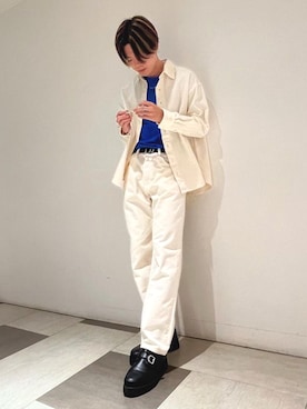 「デニムオンデニム」｜BRICK&SONS 天王寺ミオさん（メンズ・170cm）の夏コーディネート