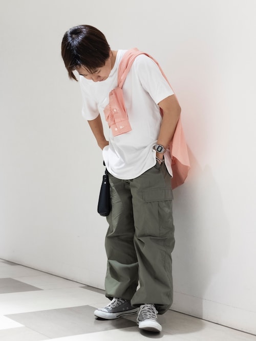 セール】リラックスバックプリーツシャツ＜オレンジシングル
