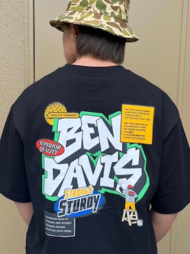 「BEN DAVIS（ベンデイビス）のアイテム（Tシャツ/カットソー）」を使った、だいきさん（メンズ・173cm）の夏コーディネート