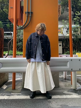 「FREDY&GLOSTER」｜「アイテム（デニムジャケット）」を使った、uwaさん（レディース・155cm）の冬コーディネート