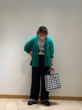 「GEVACO」｜「アイテム（カーディガン/ボレロ）」を使った、uwaさん（レディース・155cm）の春コーディネート