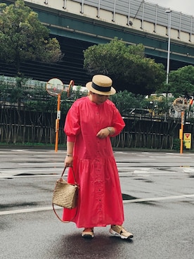 「FREDY&GLOSTER」｜「アイテム（シャツワンピース）」を使った、uwaさん（レディース・155cm）の春コーディネート