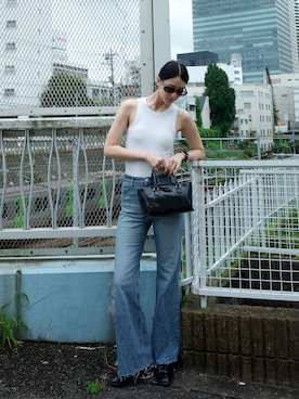 「YANUK（ヤヌーク）のアイテム」を使った、青野楓さん（レディース・170cm）の夏コーディネート