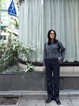 「YANUK（ヤヌーク）のアイテム」を使った、青野楓さん（レディース・170cm）の春コーディネート