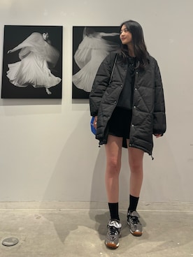 「THROW by SLY（スローバイスライ）のアイテム（ジャケット/アウター）」を使った、青野楓さん（レディース・170cm）の冬コーディネート