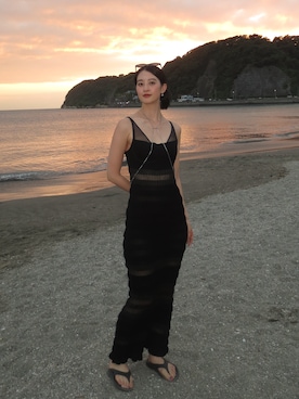 「FETICO（フェティコ）のアイテム」を使った、青野楓さん（レディース・170cm）の秋コーディネート