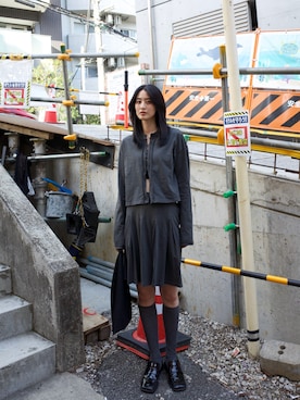 「PERVERZE（パーバーズ）のアイテム」を使った、青野楓さん（レディース・170cm）の春コーディネート