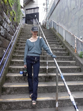 「NO NAME（ノーネーム）のアイテム」を使った、青野楓さん（レディース・170cm）の夏コーディネート