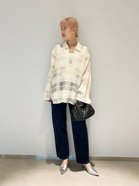 「BEAUTY&YOUTH UNITED ARROWS（ビューティーアンドユースユナイテッドアローズ）のアイテム（パンプス）」を使った、reina takahashiさん（レディース・161cm）の秋コーディネート