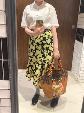 「cava cava（サヴァサヴァ）のアイテム」を使った、108pitaさん（レディース・163cm）の夏コーディネート