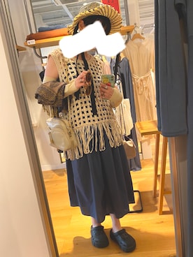 「お出かけスタイル」｜「アイテム（ワンピース/ドレス）」を使った、108pitaさん（レディース・163cm）の夏コーディネート