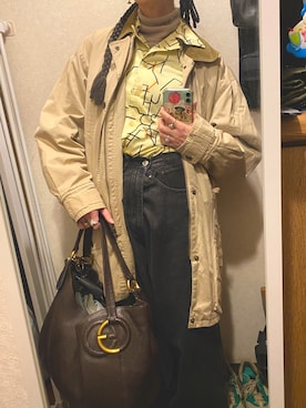 「アイテム（シャツ/ブラウス）」を使った、108pitaさん（レディース・163cm）の秋コーディネート