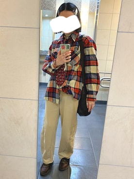 「アイテム（メッセンジャーバッグ）」を使った、108pitaさん（レディース・163cm）の春コーディネート