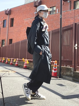 「FRUIT OF THE LOOM（フルーツオブザルーム）のアイテム（キャップ）」を使った、108pitaさん（レディース・163cm）の春コーディネート