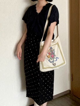 「アイテム（トートバッグ）」を使った、108pitaさん（レディース・163cm）の夏コーディネート