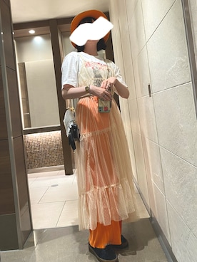 「Design Tshirts Store graniph（デザイン　ティーシャツ　ストア　グラニフ）のアイテム」を使った、108pitaさん（レディース・163cm）の春コーディネート