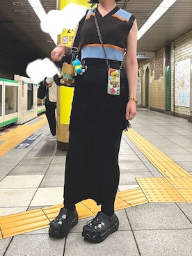 「アイテム（ボディバッグ/ウエストポーチ）」を使った、108pitaさん（レディース・163cm）の秋コーディネート