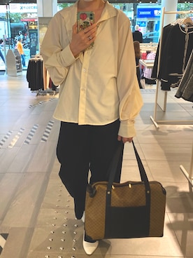 「GU（ジーユー）のアイテム（パンプス）」を使った、108pitaさん（レディース・163cm）の秋コーディネート