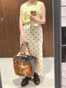 「BEAMS（ビームス）のアイテム」を使った、108pitaさん（レディース・163cm）の夏コーディネート