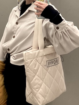 「THEATRE PRODUCTS（シアタープロダクツ）のアイテム（トートバッグ）」を使った、108pitaさん（レディース・163cm）の冬コーディネート
