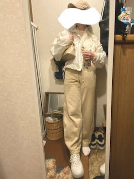 「BEAMS（ビームス）のアイテム（帽子）」を使った、108pitaさん（レディース・163cm）の冬コーディネート