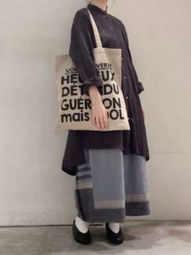 「くすみカラー」｜マチイさん（レディース・158cm）の秋コーディネート