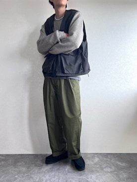 「ONCILY（オンシェリー）のアイテム（チノパンツ）」を使った、hayahaya8811さん（メンズ・175cm）の秋コーディネート
