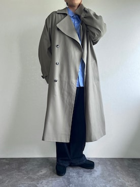 「clarks」｜「アイテム（トレンチコート）」を使った、hayahaya8811さん（メンズ・175cm）の秋コーディネート