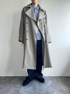 「clarks」｜「アイテム（トレンチコート）」を使った、hayahaya8811さん（メンズ・175cm）の秋コーディネート