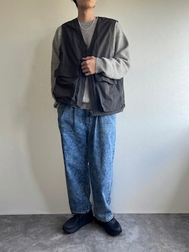 「epnok（エプノック）のアイテム（ベスト）」を使った、hayahaya8811さん（メンズ・175cm）の秋コーディネート