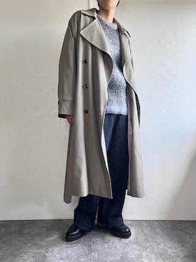 「グラデーションニット」｜「アイテム（トレンチコート）」を使った、hayahaya8811さん（メンズ・175cm）の秋コーディネート