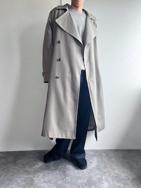 「clarks」｜「アイテム（トレンチコート）」を使った、hayahaya8811さん（メンズ・175cm）の秋コーディネート