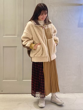 「FRAPBOIS（フラボア）のアイテム」を使った、haranoさん（レディース・151cm）の冬コーディネート