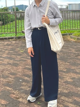 「KANGOL（カンゴール）のアイテム（バッグ）」を使った、奈朱さん（メンズ・160cm）の秋コーディネート