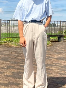 「タックイン」｜「アイテム（腕時計）」を使った、奈朱さん（メンズ・160cm）の秋コーディネート