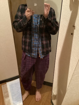 「mercibeaucoup,（メルシーボークー）のアイテム（パンツ）」を使った、石田剛さん（メンズ・173cm）の春コーディネート