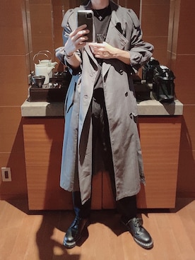 「Dr. Martens（ドクターマーチン）のアイテム（モカシン/デッキシューズ）」を使った、Yoriさん（メンズ・180cm）の秋コーディネート
