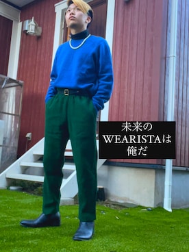 「WEGO（ウィゴー）のアイテム（ブーツ）」を使った、sad boyさん（メンズ・167cm）の秋コーディネート
