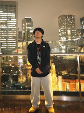 「MSML（エムエスエムエル）のアイテム」を使った、Reeさん（メンズ・163cm）の冬コーディネート