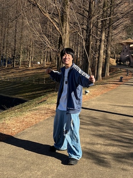 「Candy Stripper（キャンディストリッパー）のアイテム」を使った、Reeさん（メンズ・163cm）の冬コーディネート