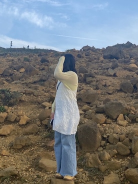 「アイテム（キャミソール）」を使った、るんさん（レディース・160cm）の秋コーディネート